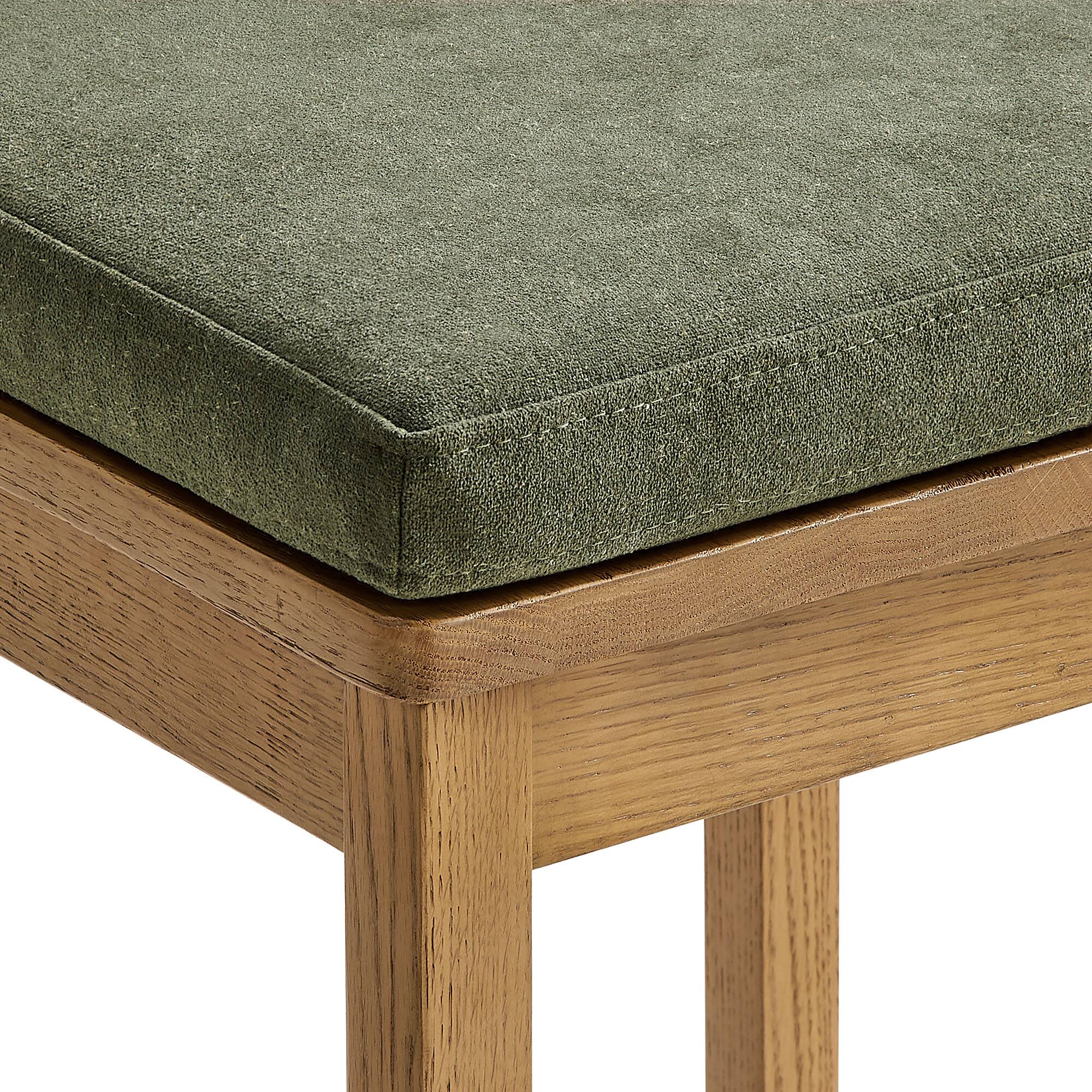Alt View 5. Modway - Jax Oak Wood Bar Stool With Wavy Razor Back and Cushion by Modway - Weathered Oak Sage.