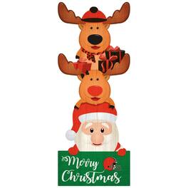 Fan Creations - Cleveland Browns 31'' Santa Stack Leaner - Multicolor