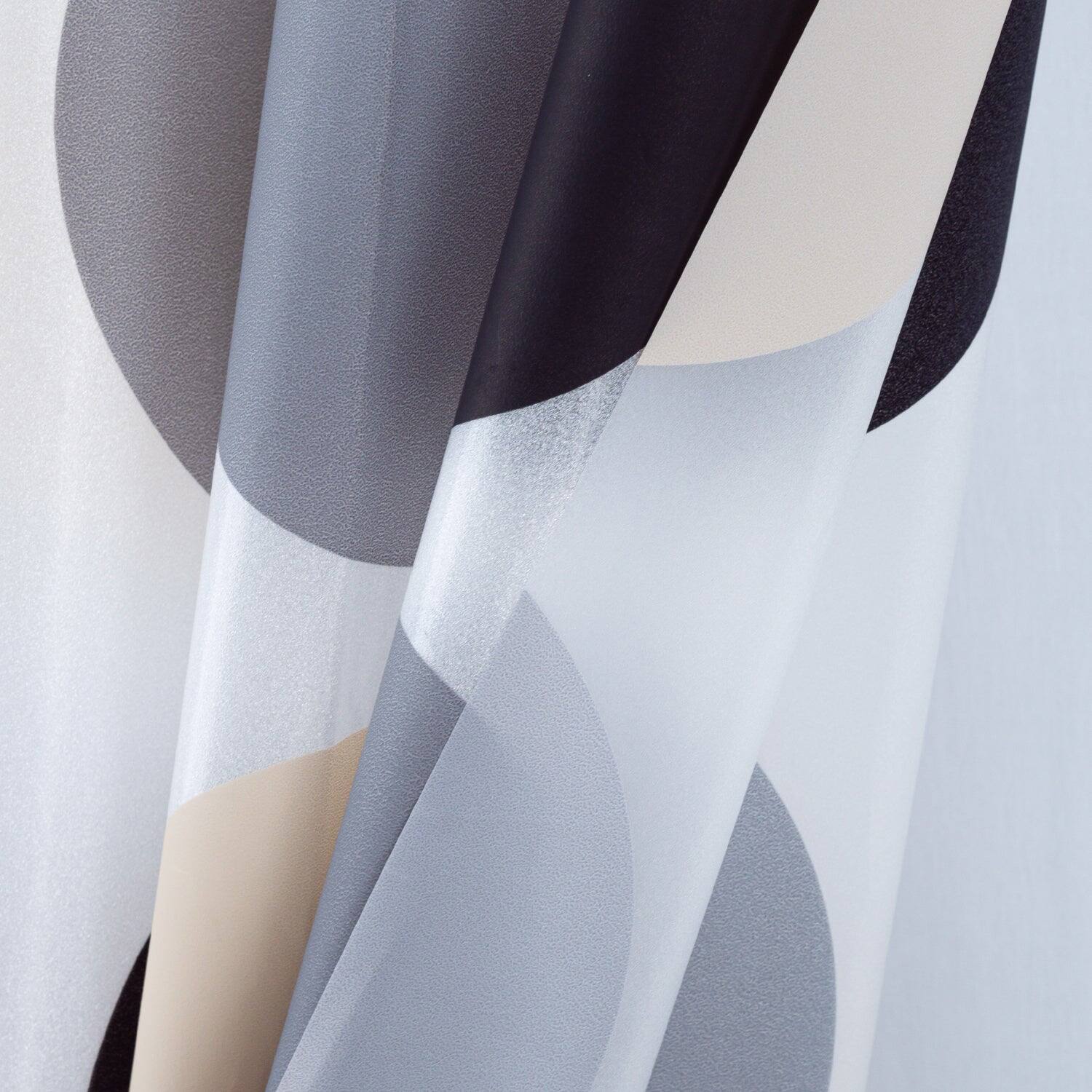 Back. RT Designers Collection - RT Designers Collection 90 GSM Printed Peva Glit Dorothy Shower Curtain 70" x 72" Charcoal - Charcoal.