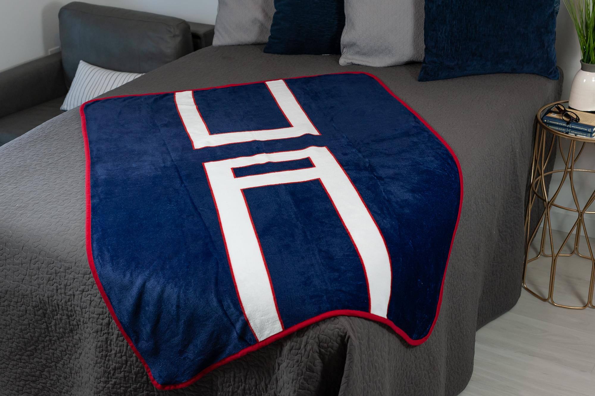 Alt View 4. Just Funky - My Hero Academia U.A. Academy Letters Fleece Throw Blanket | 60 x 45 Inches - Blue.
