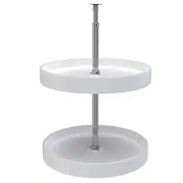 Rev-A-Shelf - 18'' Lazy Susan Full-Circle Polymer 2-Shelf, 6012-18-11-52 - White