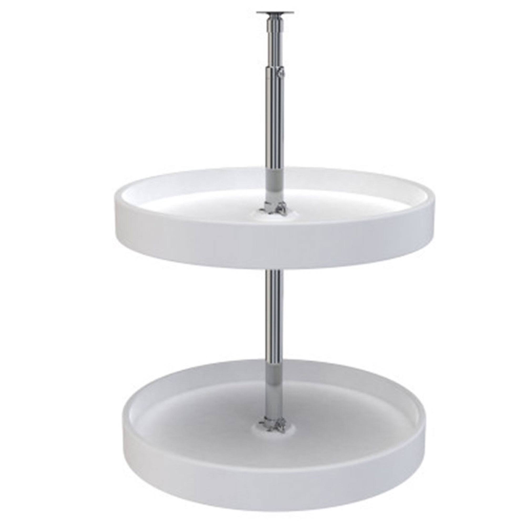 Front. Rev-A-Shelf - Rev-A-Shelf 18'' Lazy Susan Full-Circle Polymer 2-Shelf, White, 6012-18-11-52 - White.