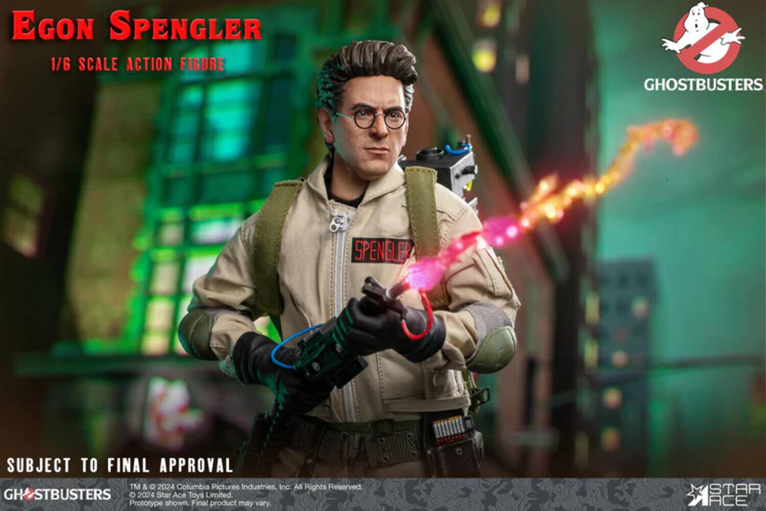 Egon Spengler 1/6 Scale Action Figure Ghostbusters Spengler

Subject to Final Approval

TM & © 2024 Columbia Pictures Industries, Inc. All Rights Reserved.

Ghostbusters

© 2024 Star Ace Toys Limited. Prototype shown. Final product may vary.

STAR ACE