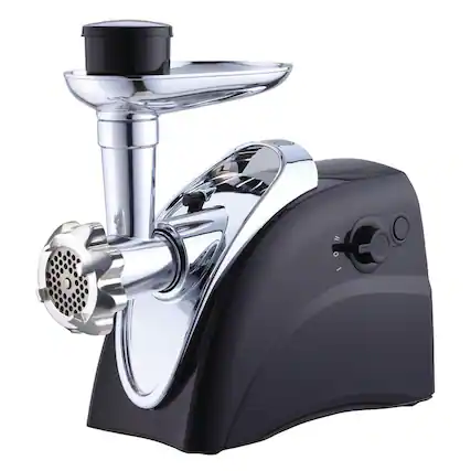 Front. Brentwood - Brentwood 400 Watt Electric Meat Grinder and Sausage Stuffer in Black - Black.