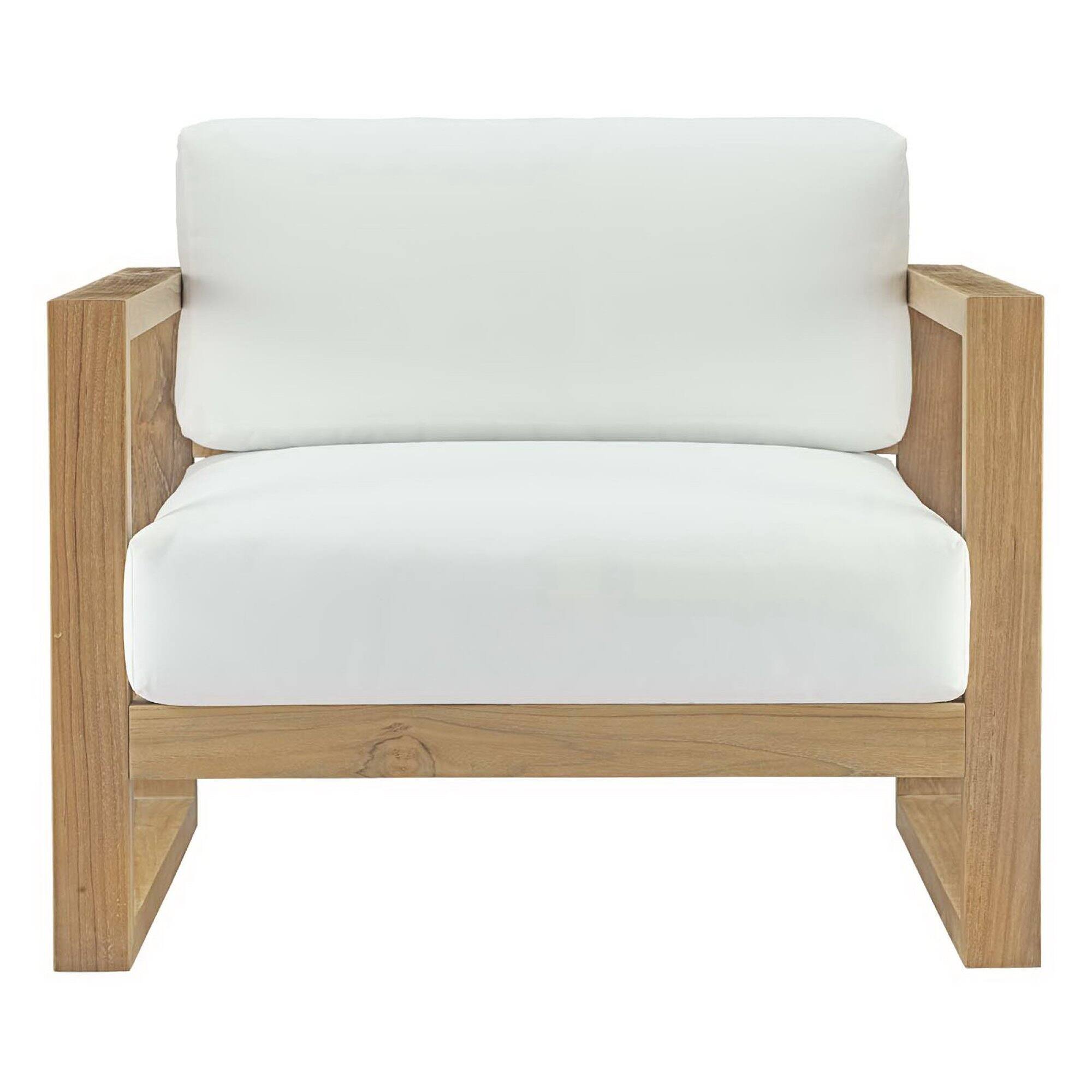 Alt View 1. Modway - Upland Outdoor Patio Teak Armchair by Modway - Natural White.
