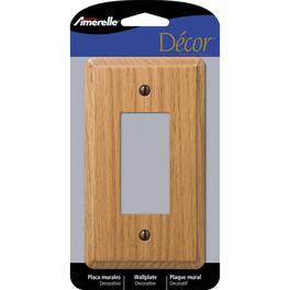 AMERELLE - Contemporary 1 gang Wood Decorator Wall Plate 1 pk - Brown