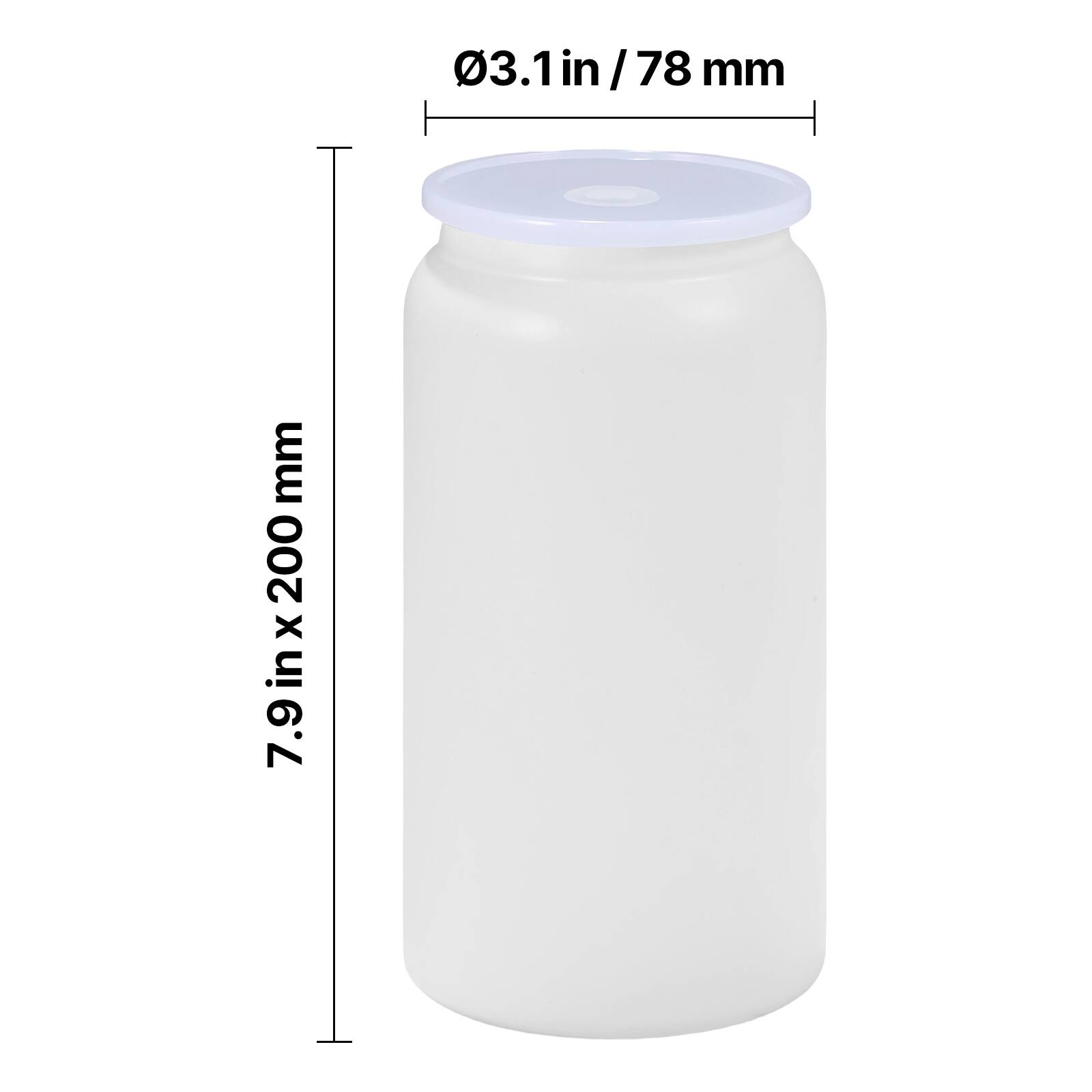 03.1 in / 78 mm  
7.9 in x 200 mm