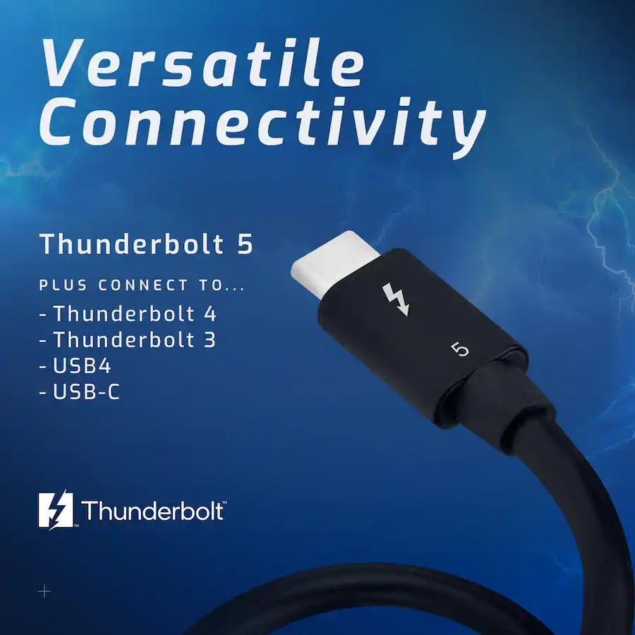 Thunderbolt Rcm3 OWC 1.0M (3.28ft) Thunderbolt 5 Cable, Thunderbolt certified, 40 Gb/s ...