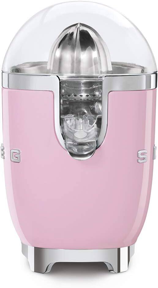 Angle. SMEG - CJF11 Citrus Juicer - Pink.