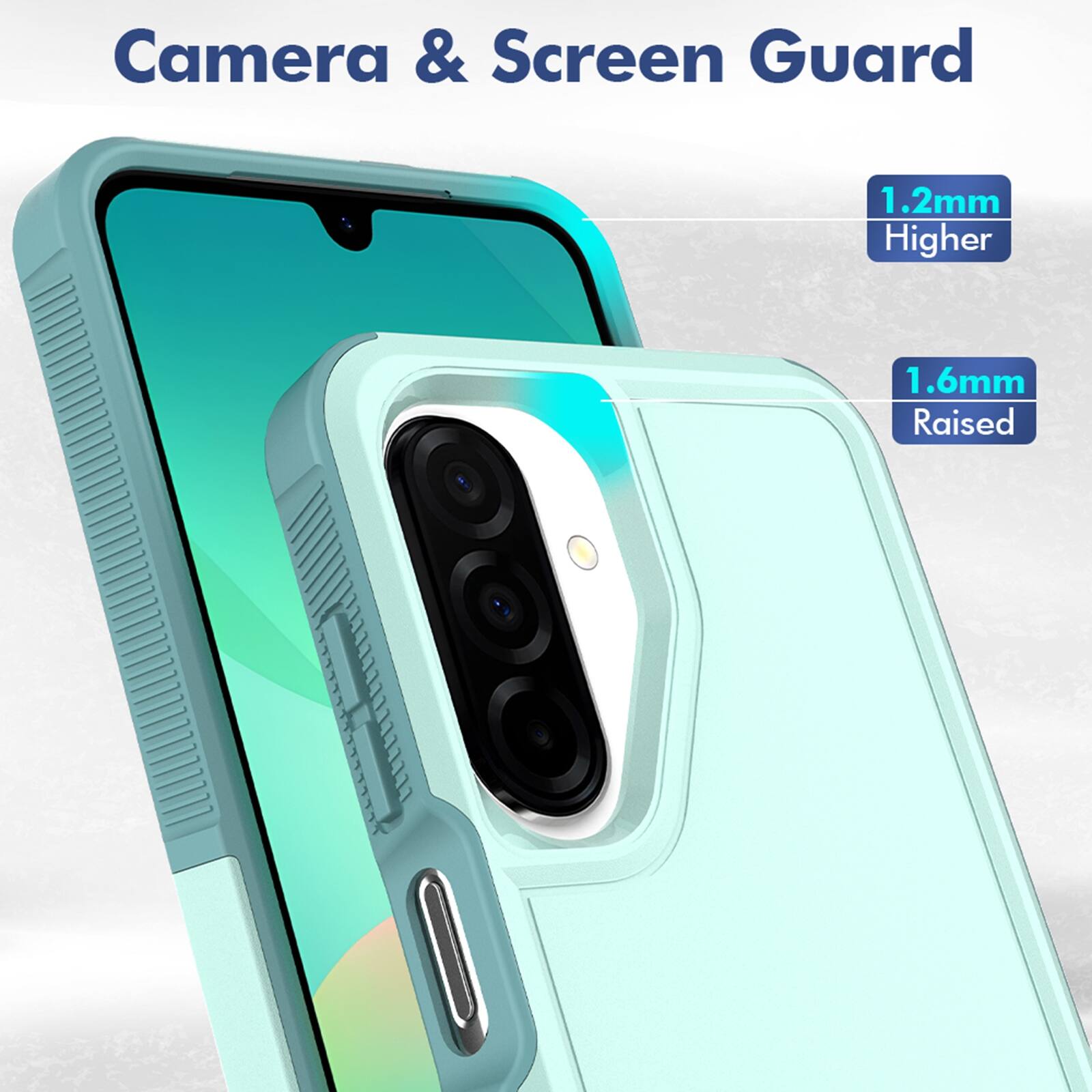 Camera & Screen Guard

1.2mm Higher

1.6mm Raised