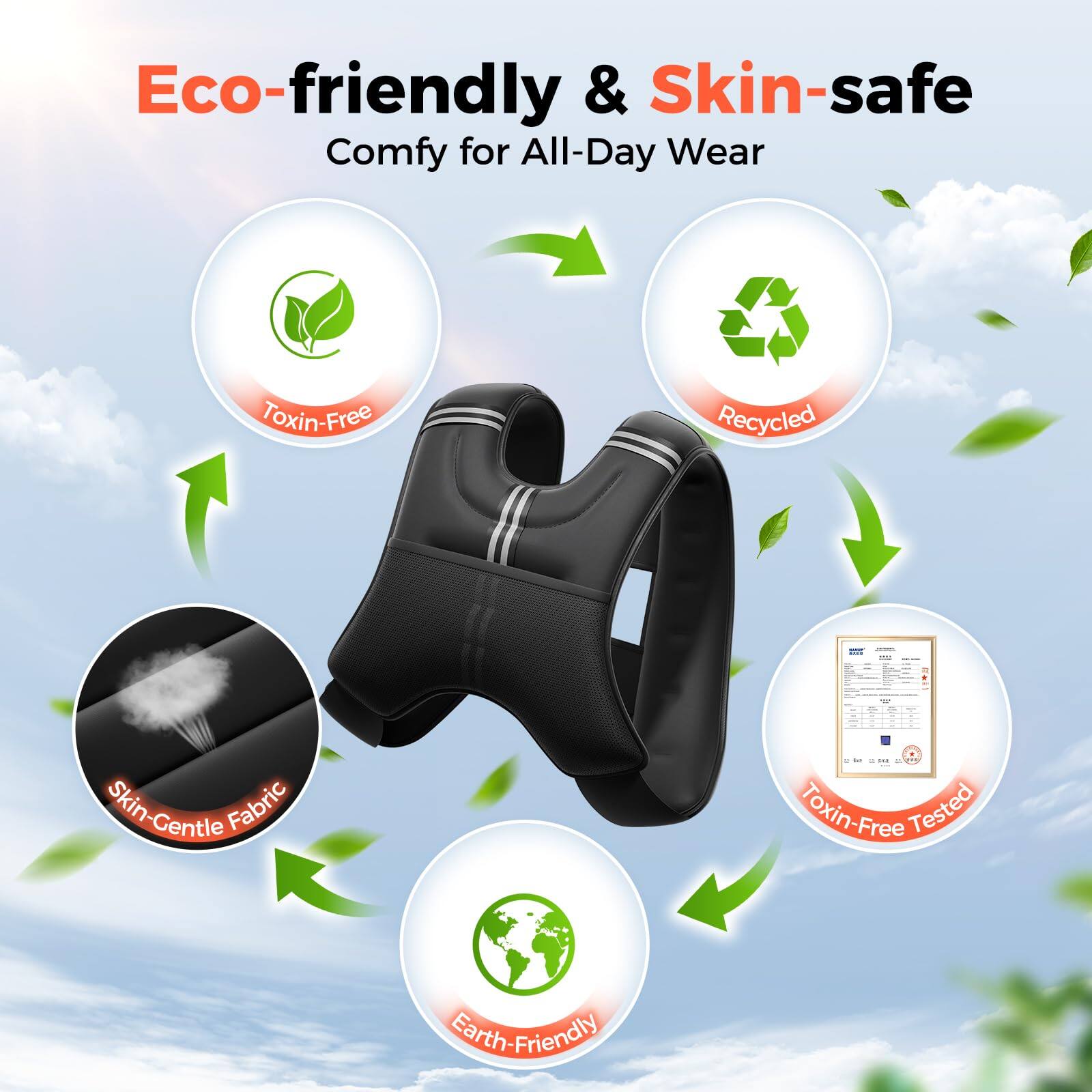 Eco-friendly & Skin-safe  
Comfy for All-Day Wear  

- Toxin-Free  
- Recycled  
- Skin-Gentle Fabric  
- Earth-Friendly  
- Toxin-Free Tested