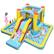 Front. Costway - Inflatable Bounce House with Slide Jumping Area Tunnel Ball Pit Blower Excluded - Multicolor.