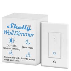 Shelly Wall Dimmer Plus
0% - 100% range of dimming
Night mode
Compatible with voice assistants
Easy to set up