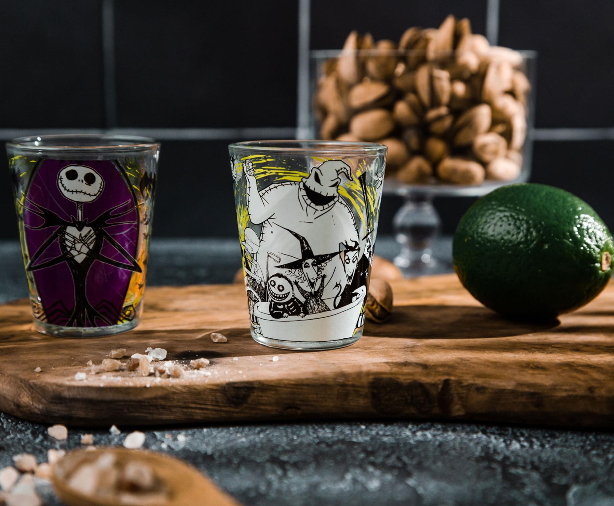 Alt View 3. Disney - Disney Nightmare Before Christmas Halloween Town Mini Shot Glasses | Set of 4 - Purple.