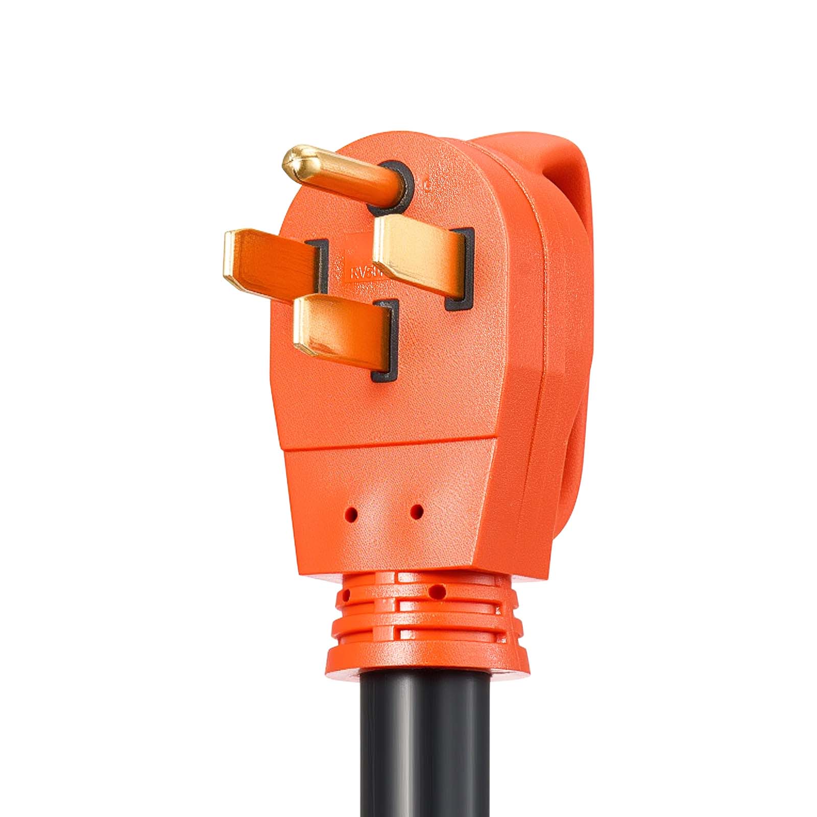 Alt View 5. VEVOR - 100 FT RV Extension Cord, 50 Amp,125V 7500W Heavy Duty STW 6/3 + 8/1 Gauge Wire,NEMA 14-50P Male NEMA 14-50R Female Plug - Black; Orange.
