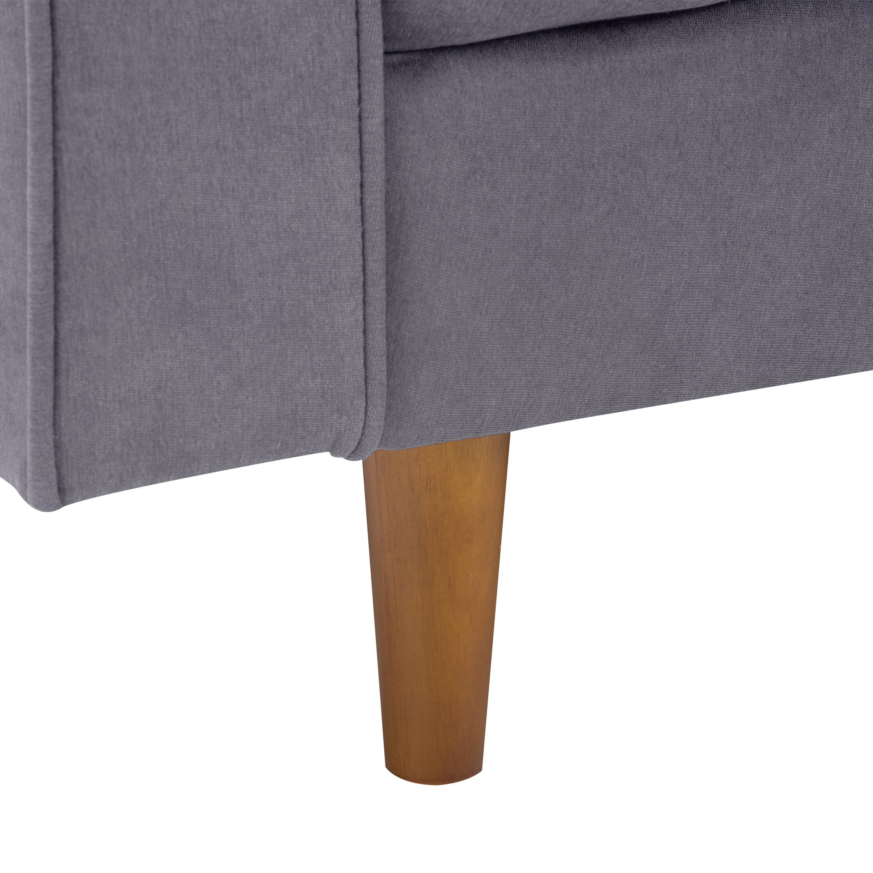 Alt View 16. CorLiving - Mulberry Fabric Upholstered Modern Accent Chair - Grey.