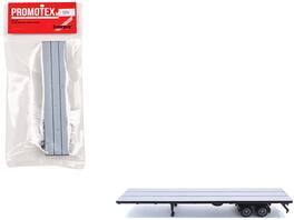 48ft Flatbed Trailer Top 1/87 (HO) Plastic Model by Promotex - Gray