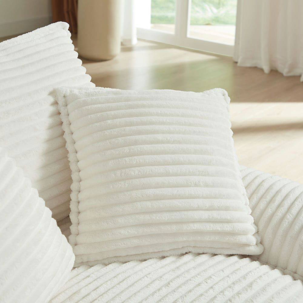 Alt View 4. Kadyn - 51.97 inch modern comfortable cushioned compression single seat sofa with unique footrest design, White - White.