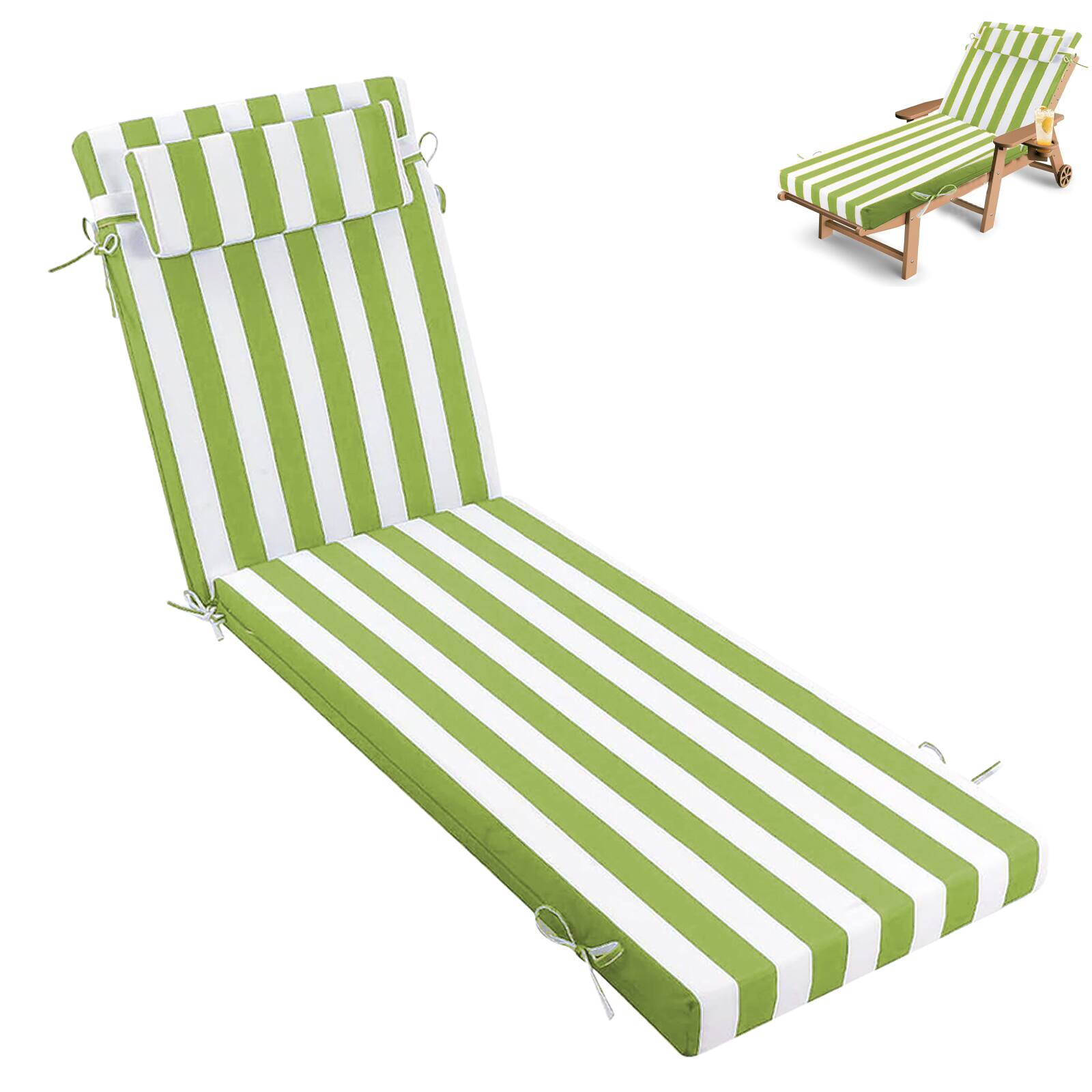 Olive Green with White Stripes