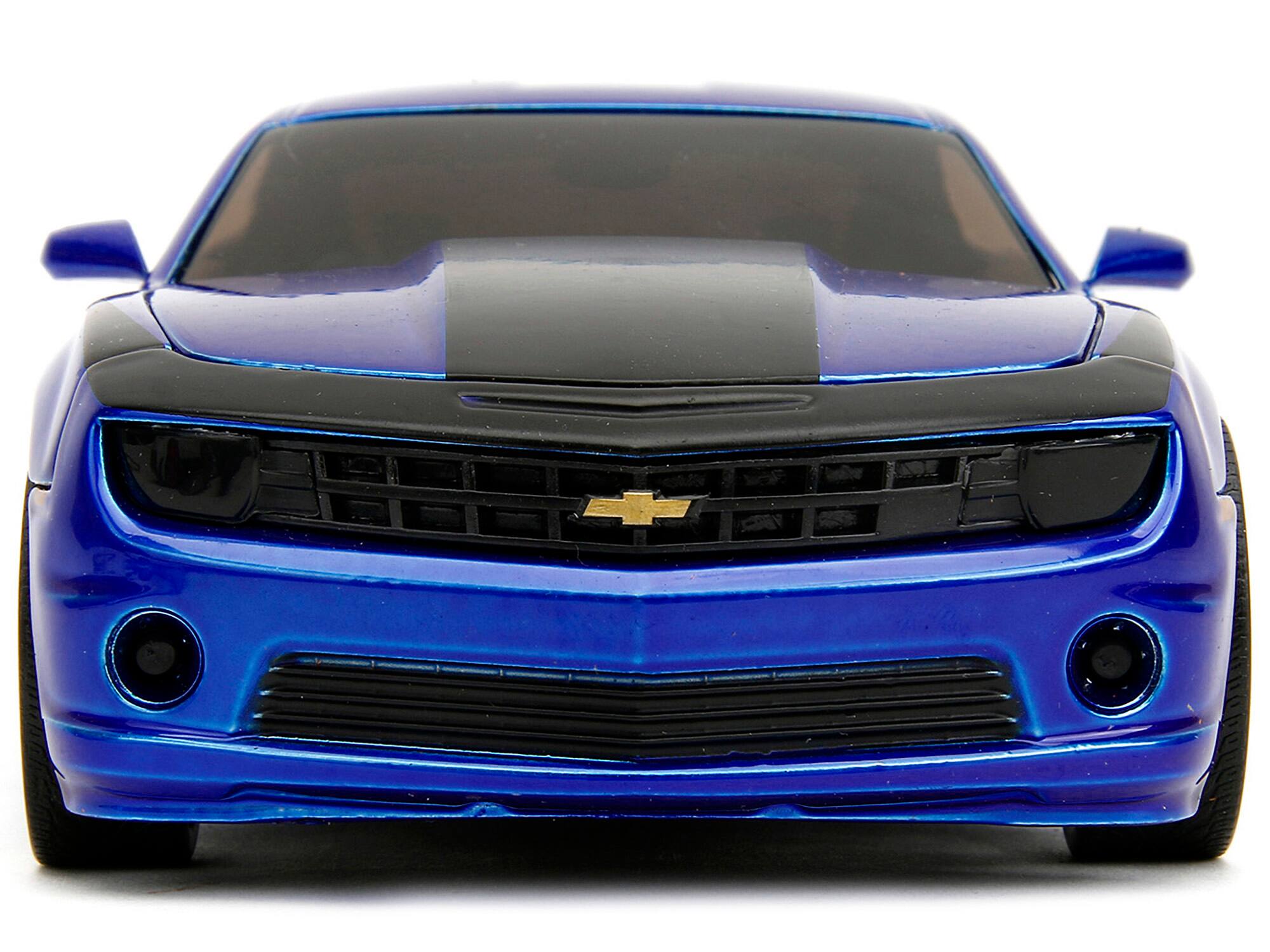 Alt View 5. Jada - 2010 Chevrolet Camaro Candy Blue with Black Hood "Bigtime Muscle" Series 1/24 Diecast Model Car by Jada.