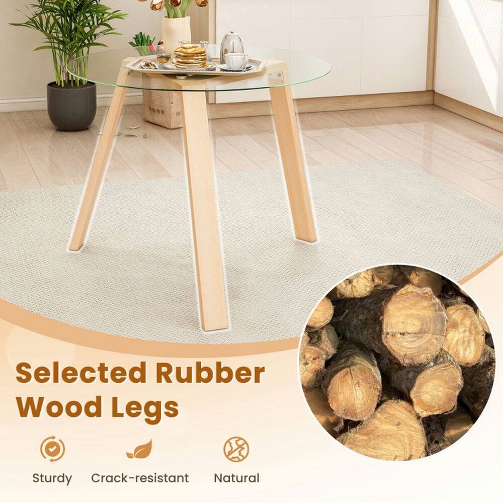 Selected Rubber Wood Legs  
Sturdy  
Crack-resistant  
Natural