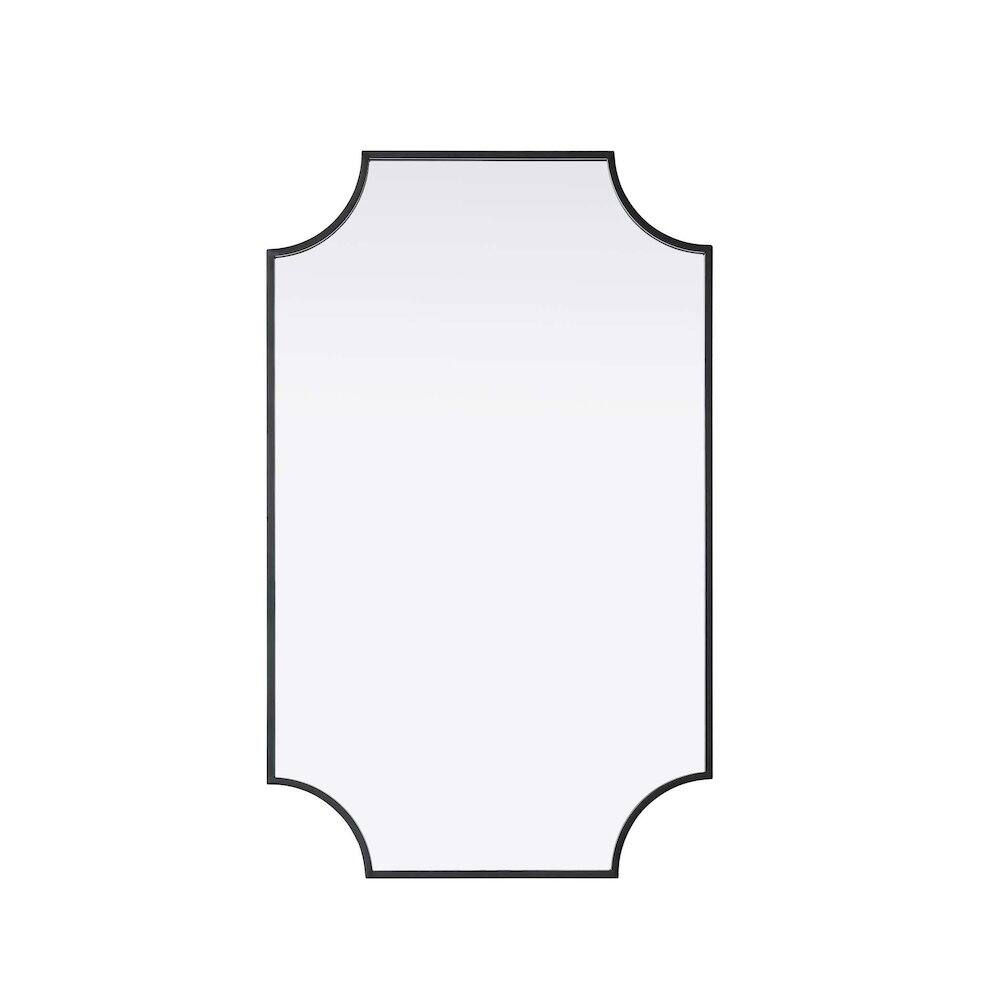 Alt View 4. Elegant Kitchen and Bath - Notched Metal Mirror 22x36 inch in Black - Black.