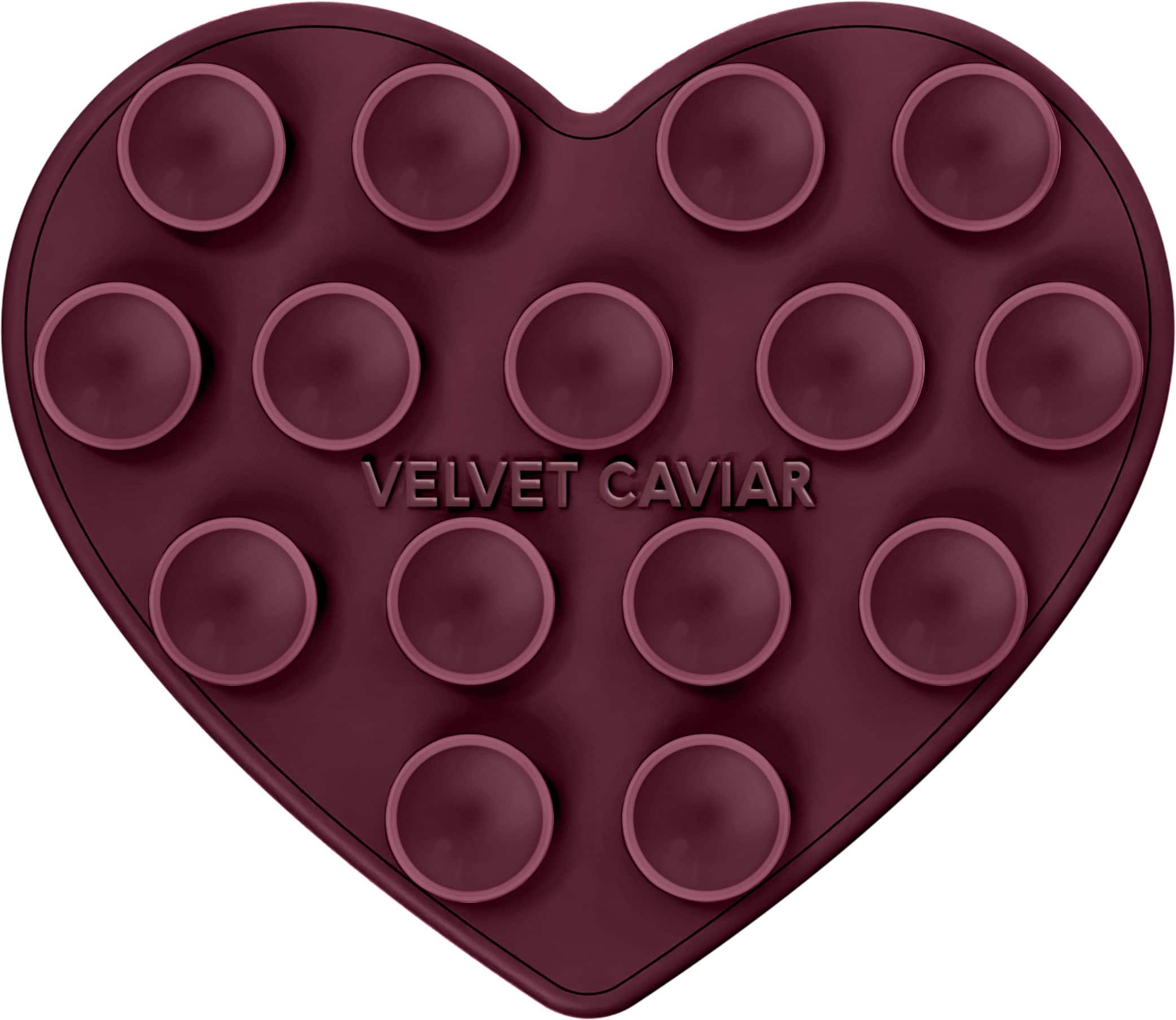 VELVET CAVIAR - Magnetic Heart Suction Mount - Burgundy 1990