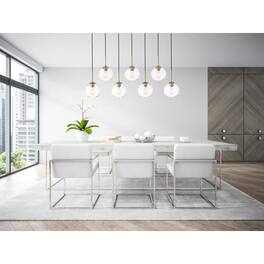 Living District - Baxter 7 Lights Brass Pendant With Clear Glass - Brass And Clear