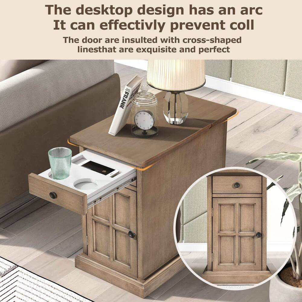 The desktop design has an arc. It can effectively prevent coll. The door are insulated with cross-shaped linesthat are exquisite and perfect.