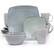 Alt View 9. Gibson - Gibson Elite Soho Lounge 16 Piece Stoneware Dinnerware Set in Light Grey - Light Gray.