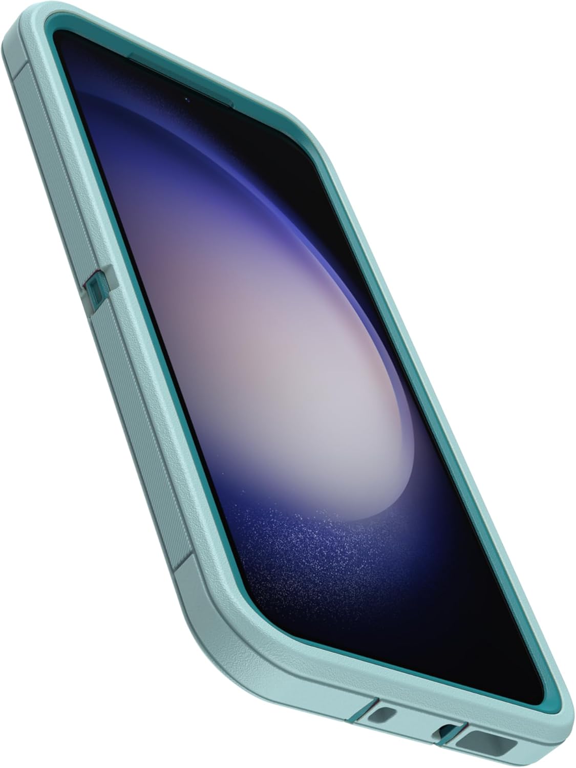 Back. OtterBox - OtterBox Galaxy S23+ (Only) - Defender Series Case - Holster Clip Included - Rugged & Durable - with Port Protection - Sunset Lagoon (Blue).