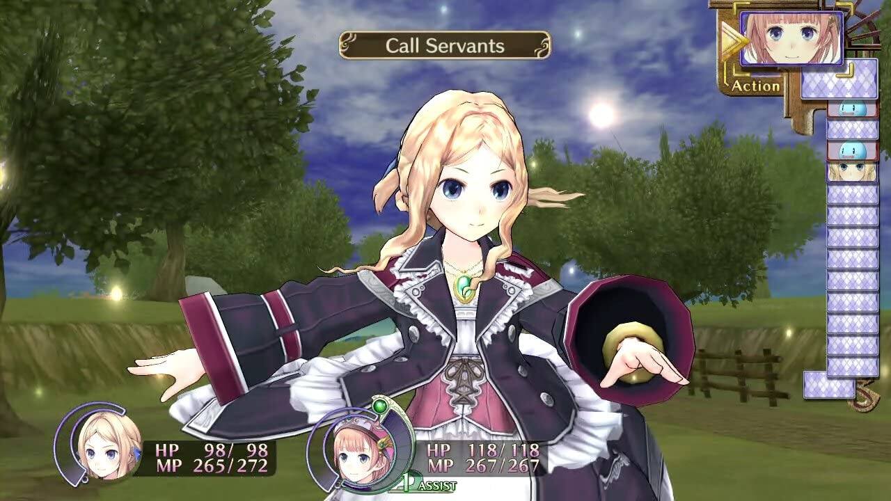 Call Servants  
Action  
HP 98/98  
MP 265/272  
HP 118/118  
MP 267/267  
ASSIST