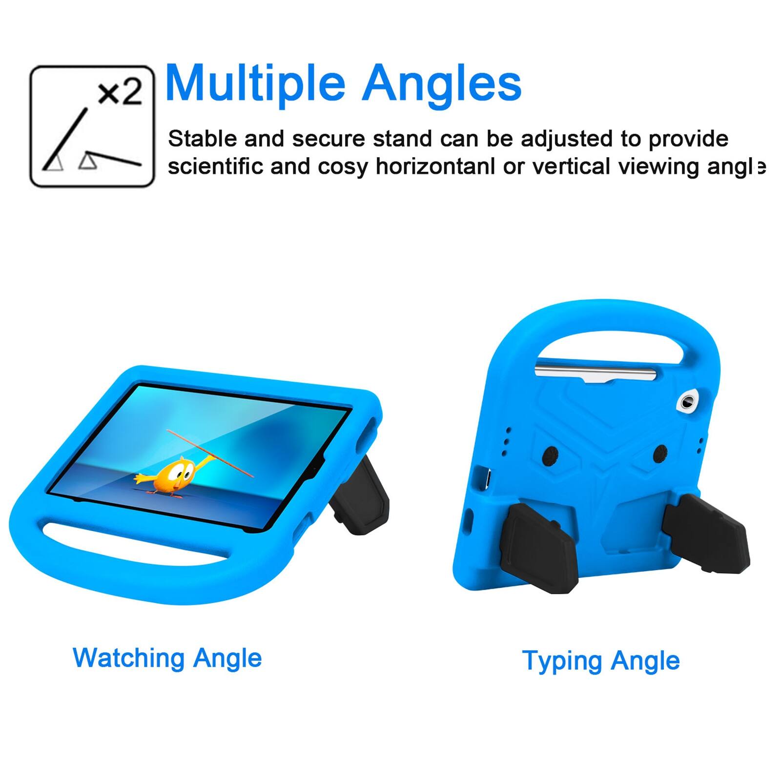 Multiple Angles

Stable and secure stand can be adjusted to provide scientific and cosy horizontal or vertical viewing angle

Watching Angle

Typing Angle