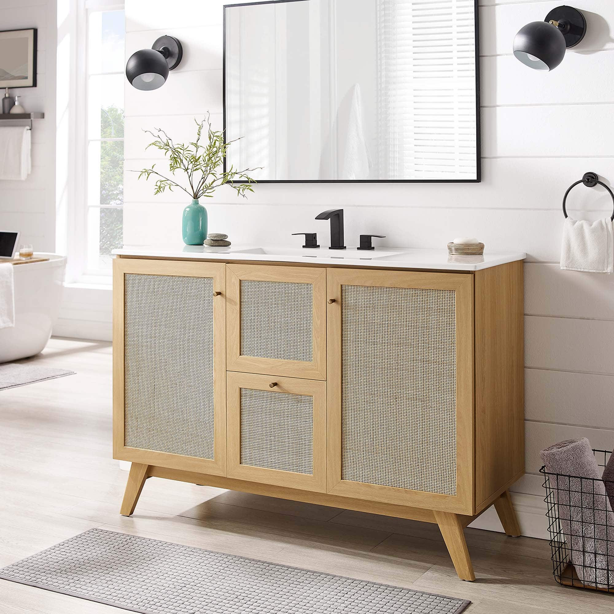 Soma Bathroom Cabinet Basin Not Included by Modway - Oak