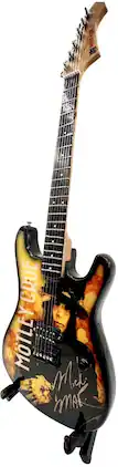 PopMarket - The Mini Axe - Motley Crue - Mick Mars - Mini Guitar Replica Collectible - COLLECTIBLES - Multicolor