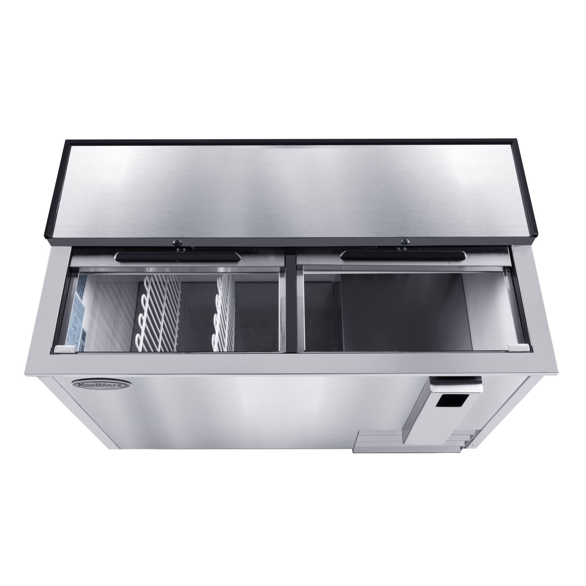Alt View 4. Koolmore - 50 in. Commercial Bottle Cooler in Stainless-Steel with Built-In Opener, ETL Listed, 14 cu. ft. (KM-BOC50-SS) - Stainless steel.