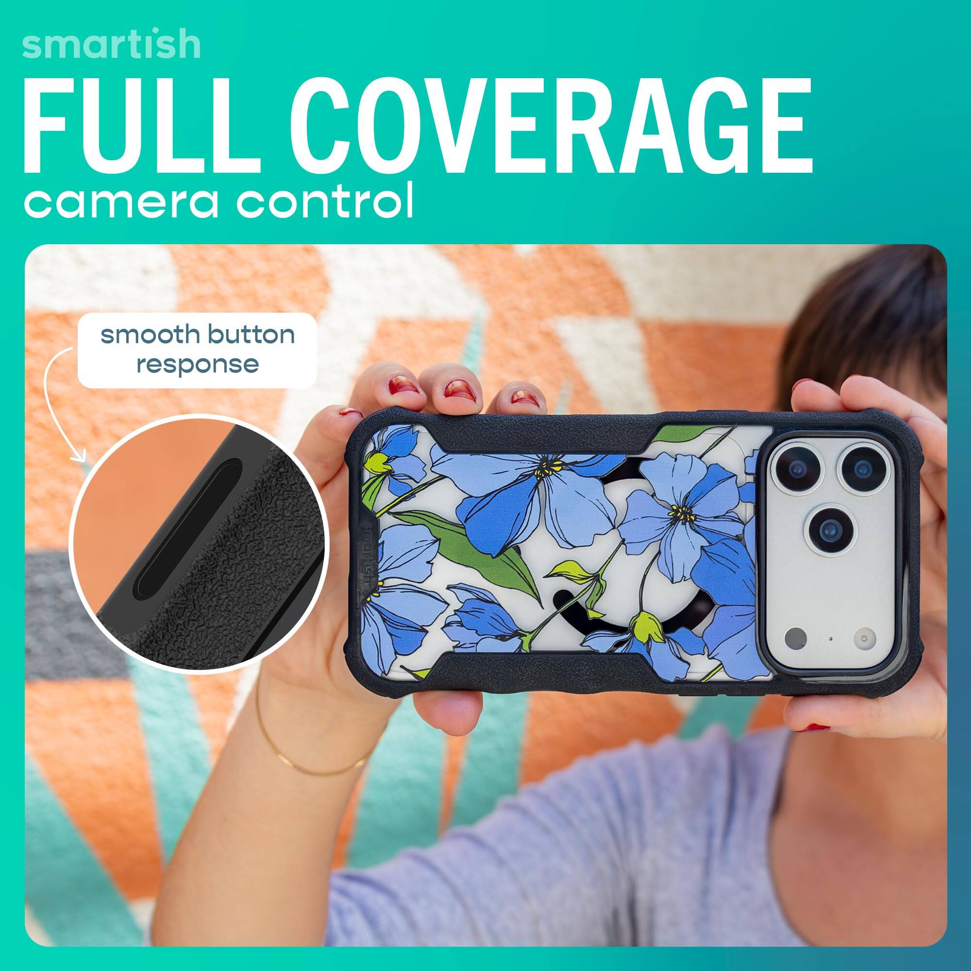 smartish  
FULL COVERAGE  
camera control  

smooth button response