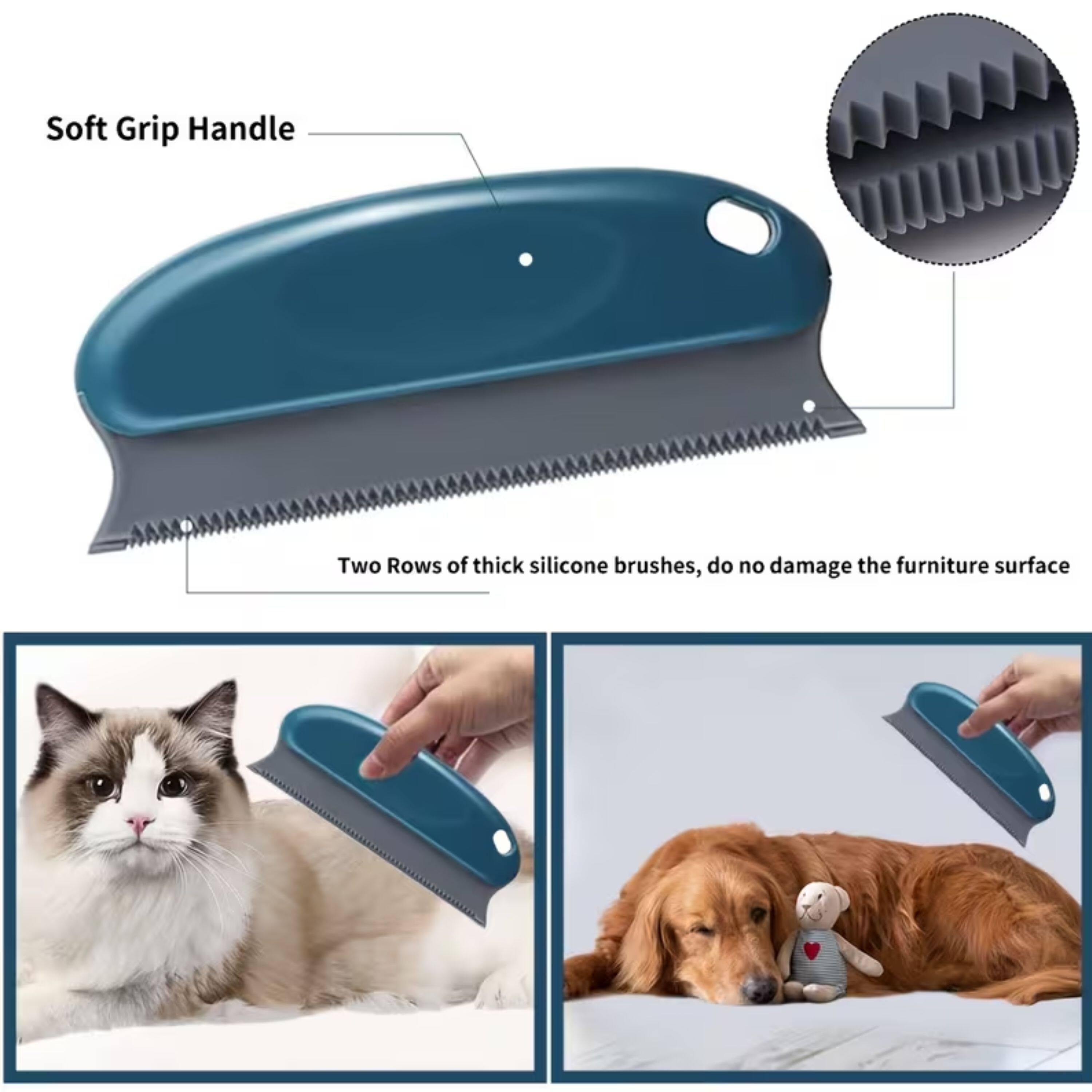 Soft Grip Handle  
Two Rows of thick silicone brushes, do no damage the furniture surface