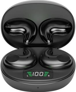 RISOKEYS - Bone Conduction Sleep Headphones, Wireless Bluetooth with Noise Cancelling,for Sleeping, Running, Commuting,Black