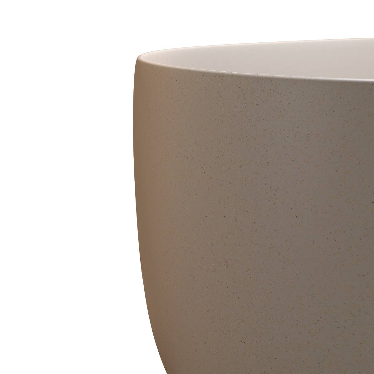 Alt View 8. Loheer - Loheer 47 in Freestanding Soaking Bathtub in Beige Solid Surface with Overflow and Pop Up Drain - Beige.