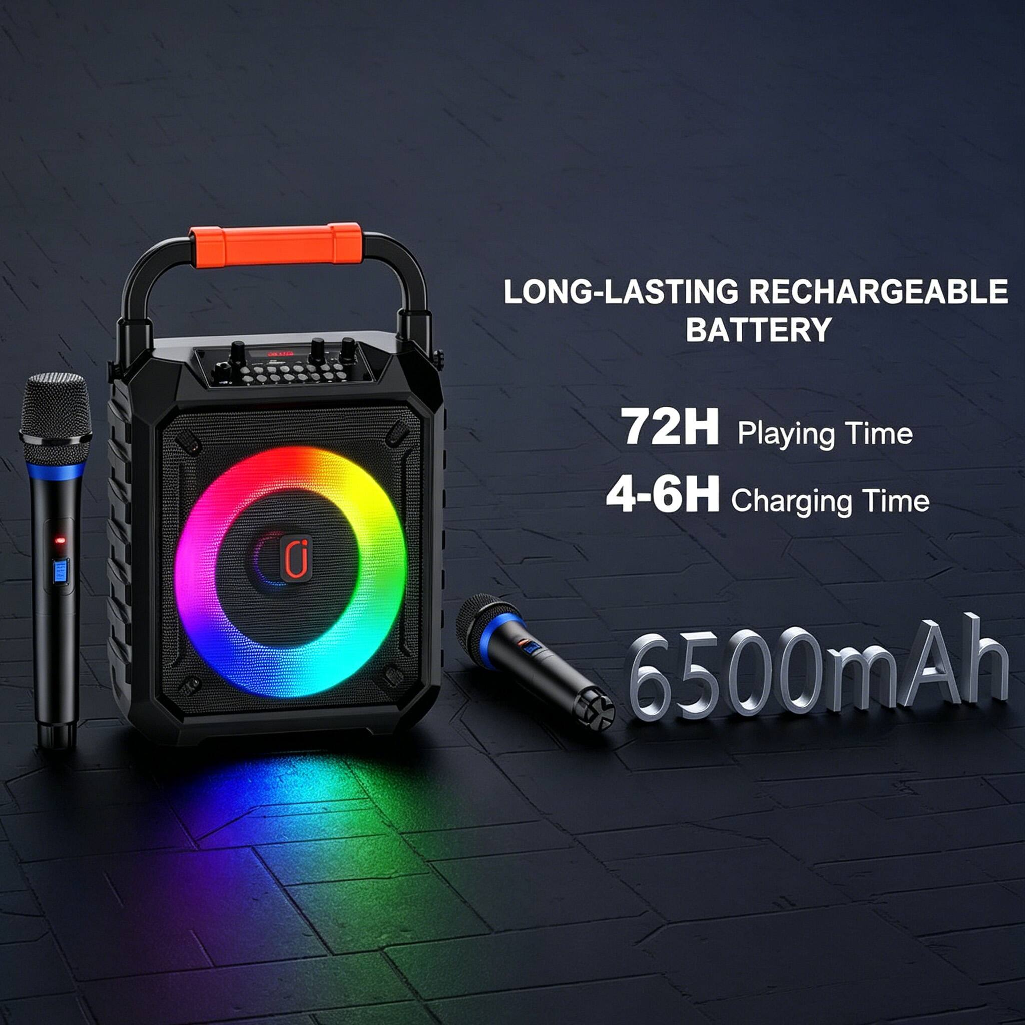 LONG-LASTING RECHARGEABLE BATTERY  
72H Playing Time  
4-6H Charging Time  
6500mAh