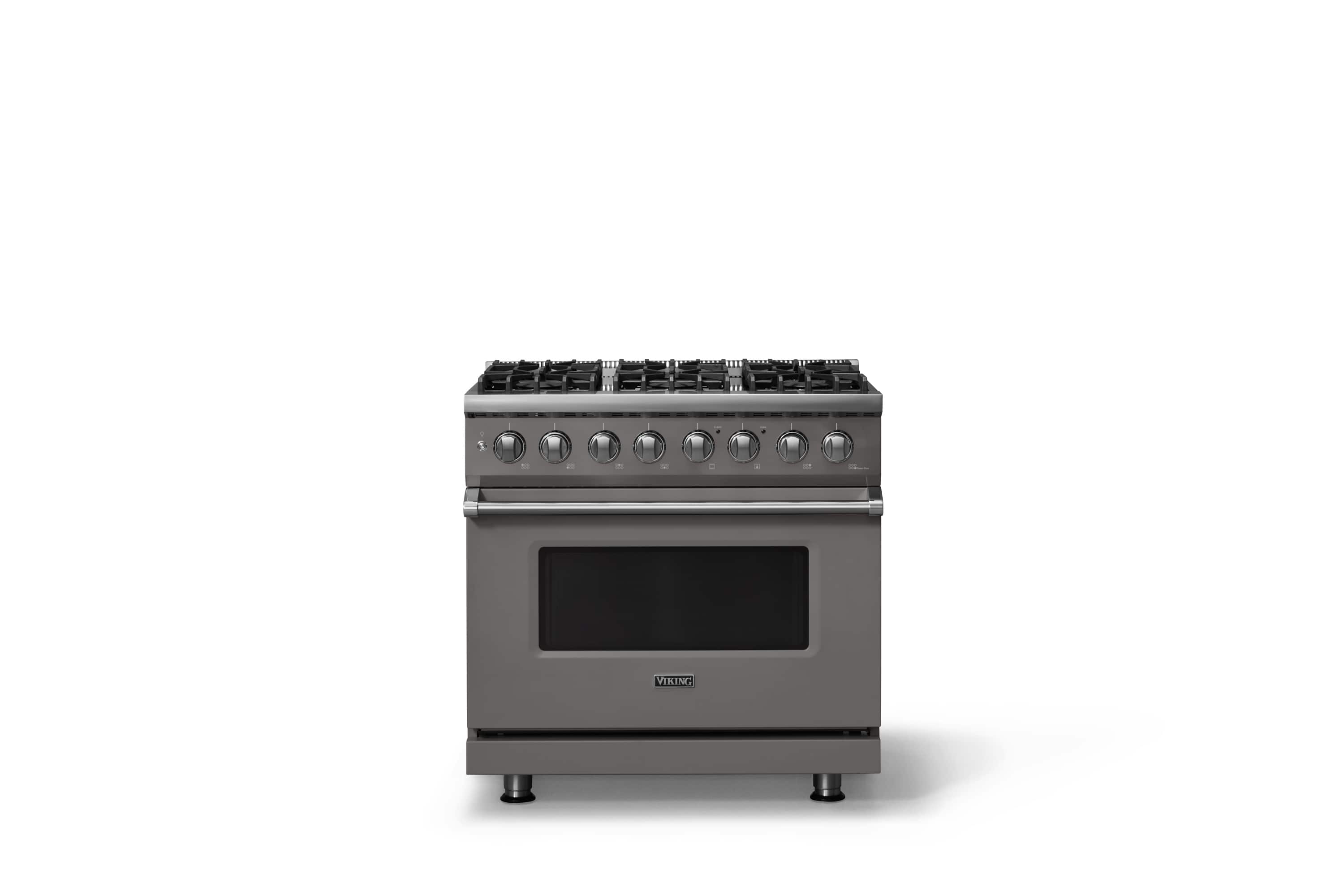 Viking - Pro 5 Series 5.6 Cu. Ft. Freestanding Sealed 6 Burner LP Dual Fuel Convection Range - Damascus Gray - Damascus Gray price history on PriceWatchPro