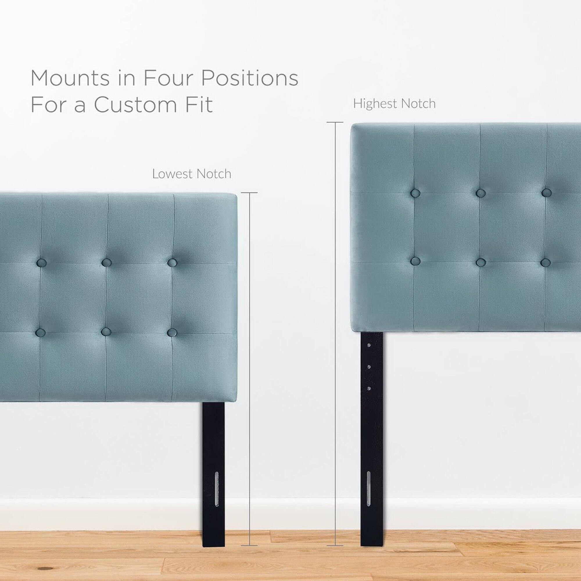 Mounts in Four Positions  
For a Custom Fit  

Lowest Notch  
Highest Notch
