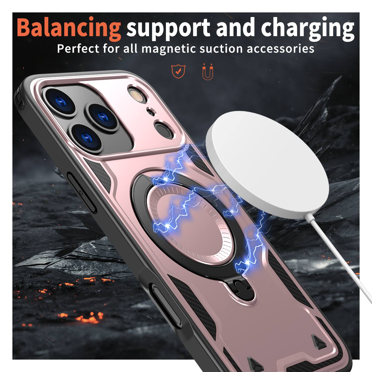 Balancing support and charging  
Perfect for all magnetic suction accessories