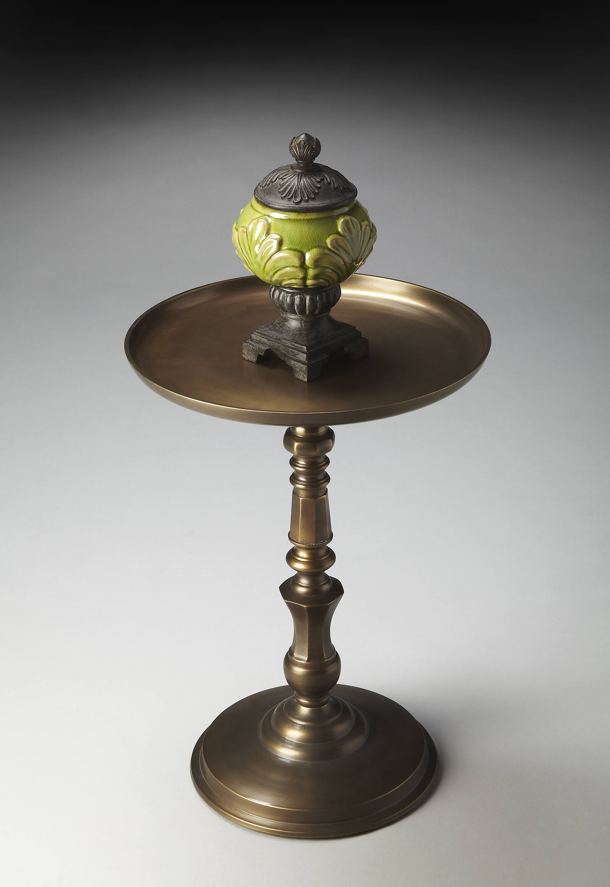 Alt View 1. Butler Specialty - Orleans Round Metal 16"W Side Table - Bronze.