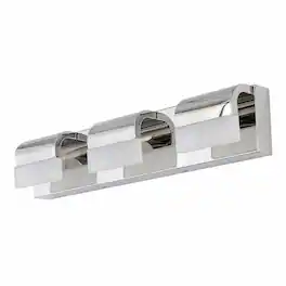RYHNUYNE - 3‑Light LED Bathroom Vanity Light,Modern Acrylic Wall Mount Vanity Mirror Light for Bathroom Mirror - Chrome