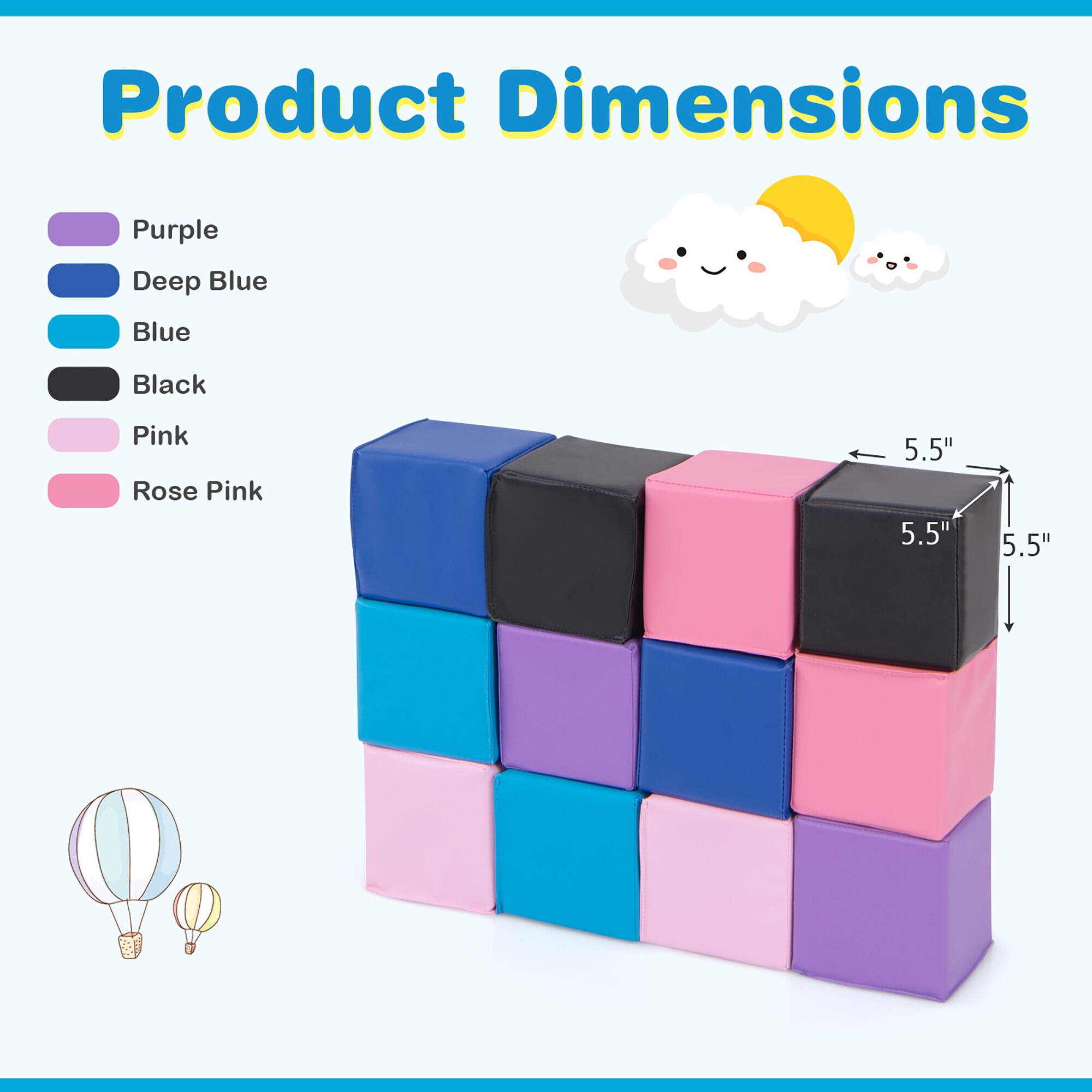Product Dimensions

- Purple
- Deep Blue
- Blue
- Black
- Pink
- Rose Pink

5.5"