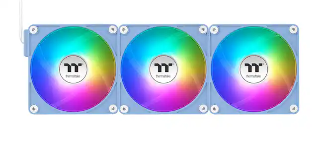 The text on the image is "thermaltake thermaltake thermaltake." There are no errors in the text, and it is correctly grouped as a single word.