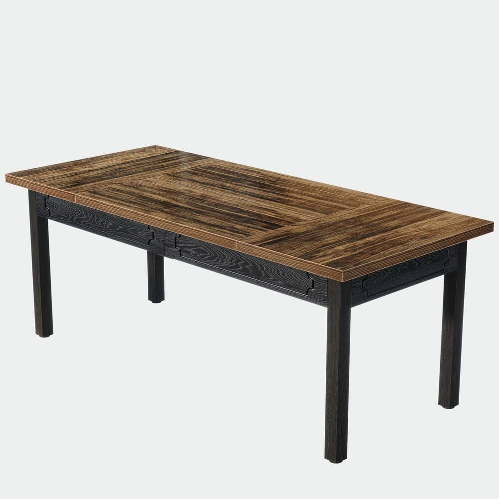 Left. Kadyn - Kadyn Study Writing Desk, Computer Desk,63" Executive Desk, Modern Computer Desk Office Desk,Brown - Brown.