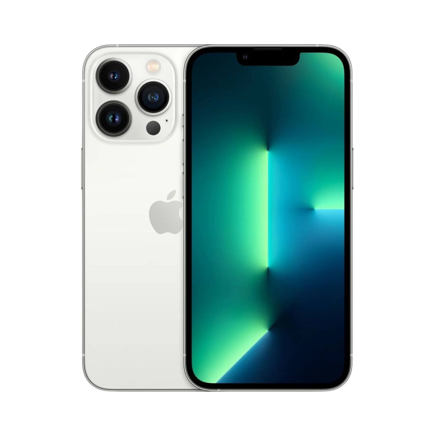 Angle. Apple - iPhone 13 Pro A2483 (Fully Unlocked) 512GB w/ Pre-Installed Tempered Glass - Silver.